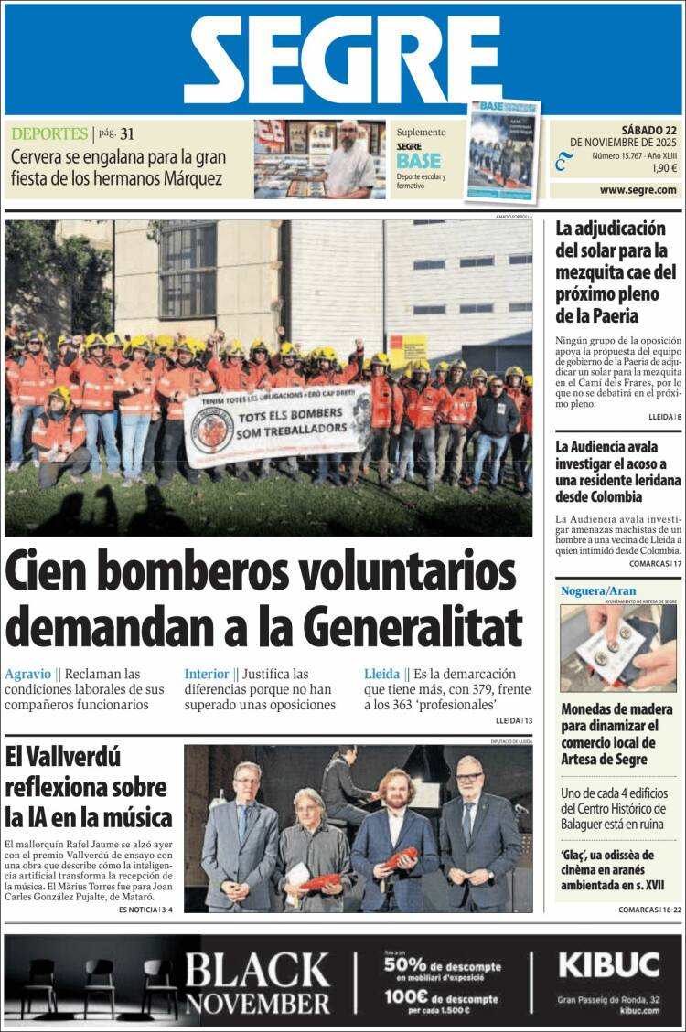 Portada de Segre (España)