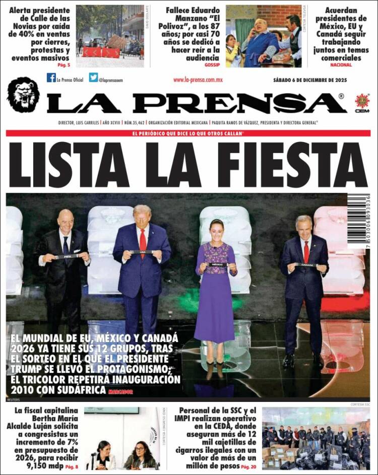 Portada de La Prensa (México)