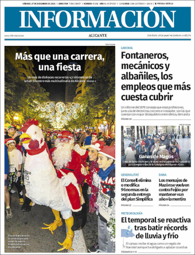 Portada de Diario Información (España)