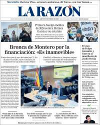 Portada de La Razón (Spain)