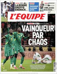 Portada de L'Equipe (France)