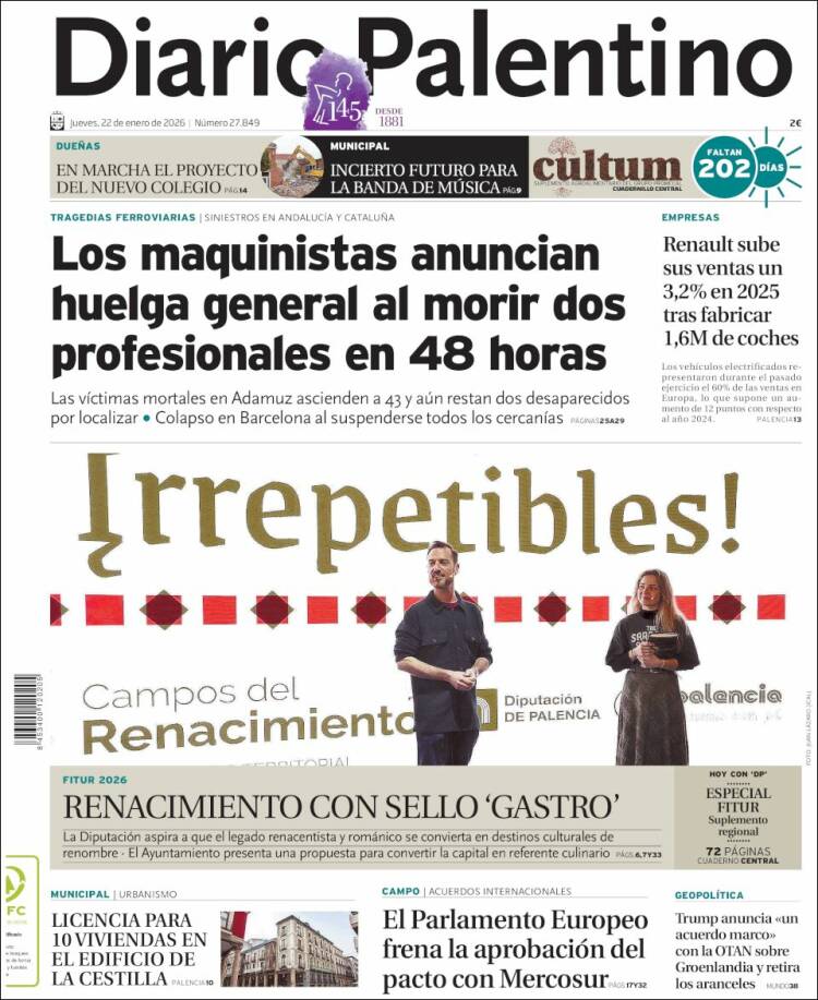 Portada de Diario Palentino (España)