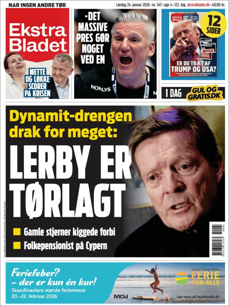 Portada de Ekstra Bladet (Dinamarca)
