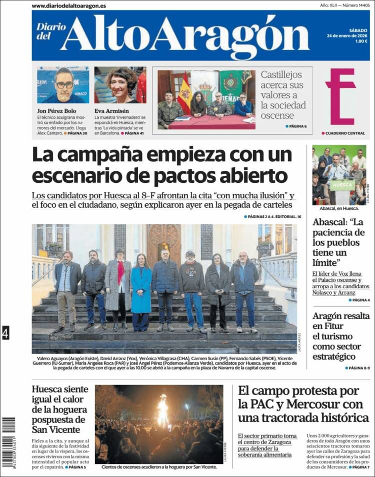 Portada de Diario del AltoAragón (España)