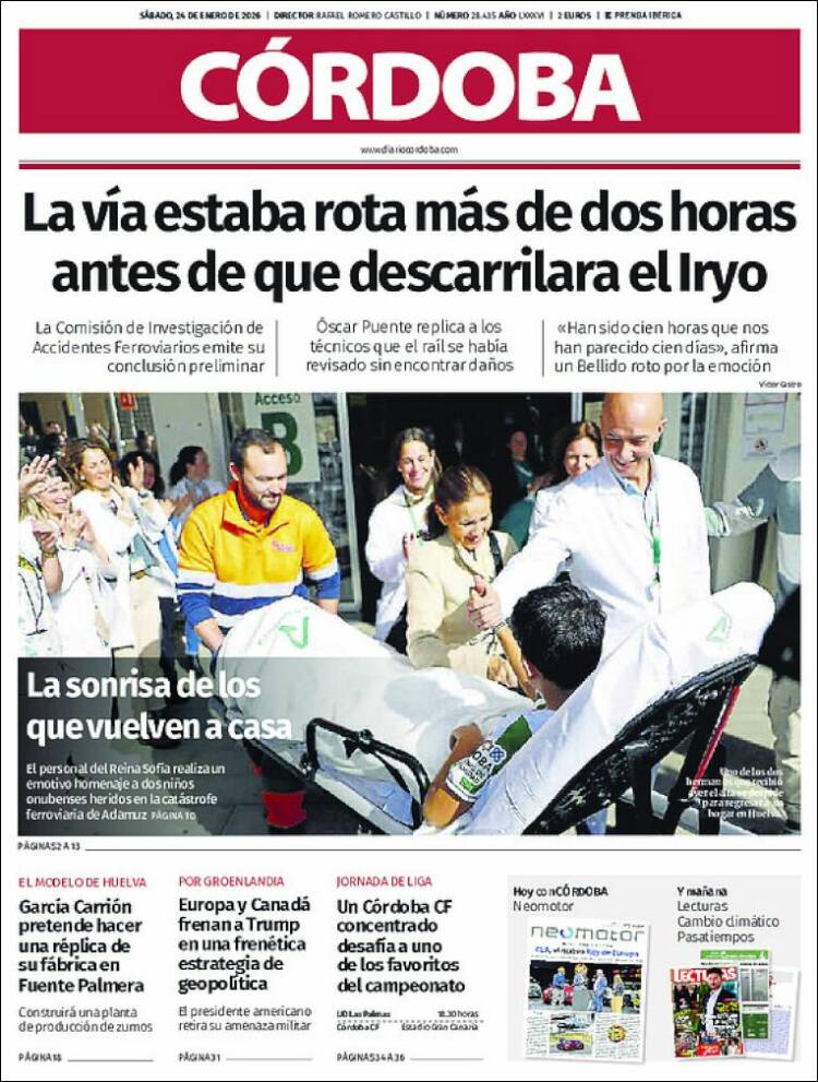 Portada de Diario de Córdoba (España)