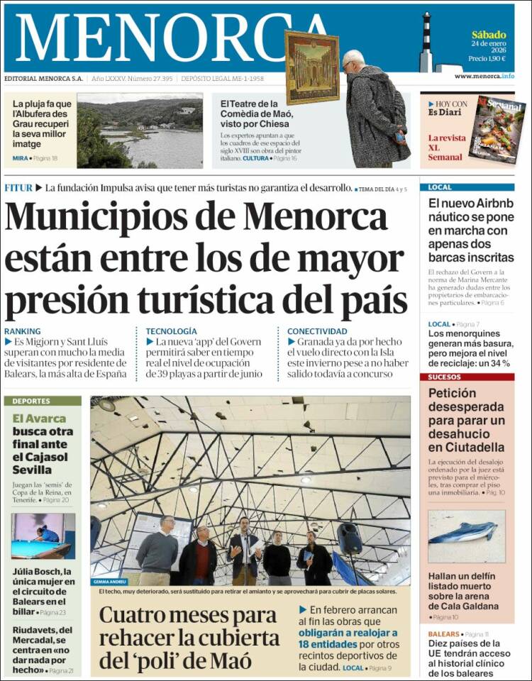 Portada de Menorca - Diario Insular (España)