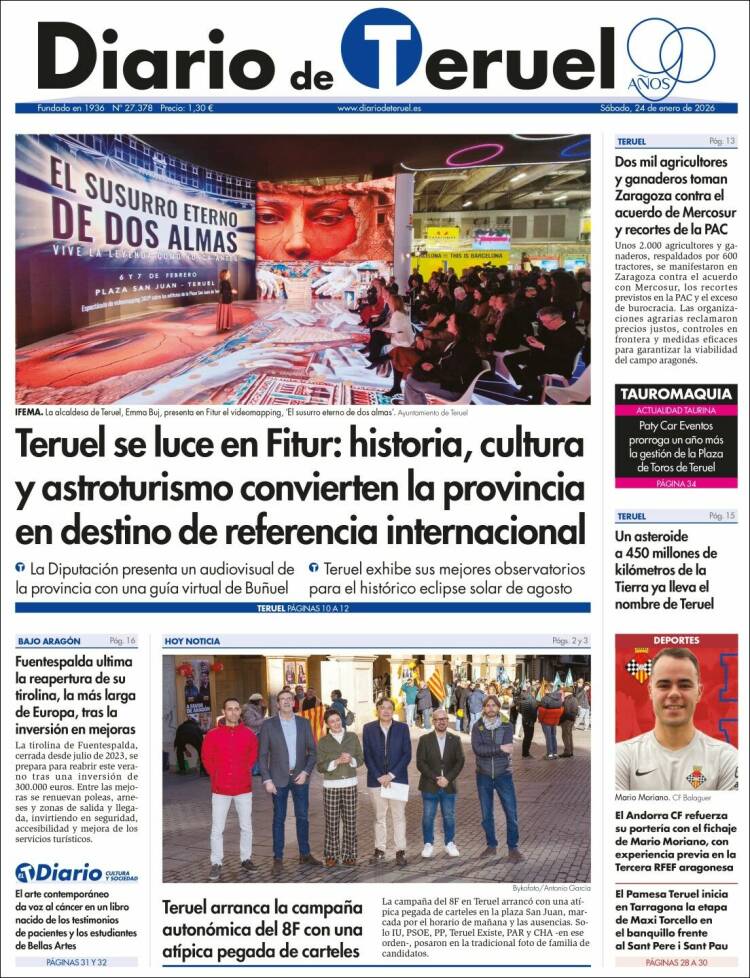Portada de Diario de Teruel (España)