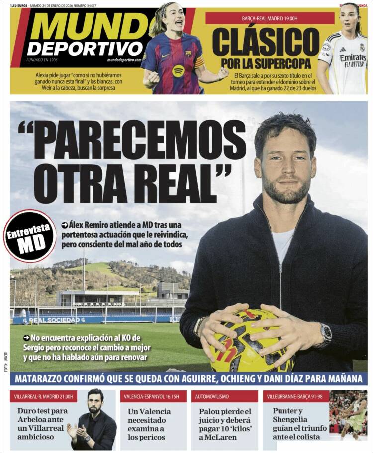 Portada de Mundo Deportivo Gipuzkoa (España)