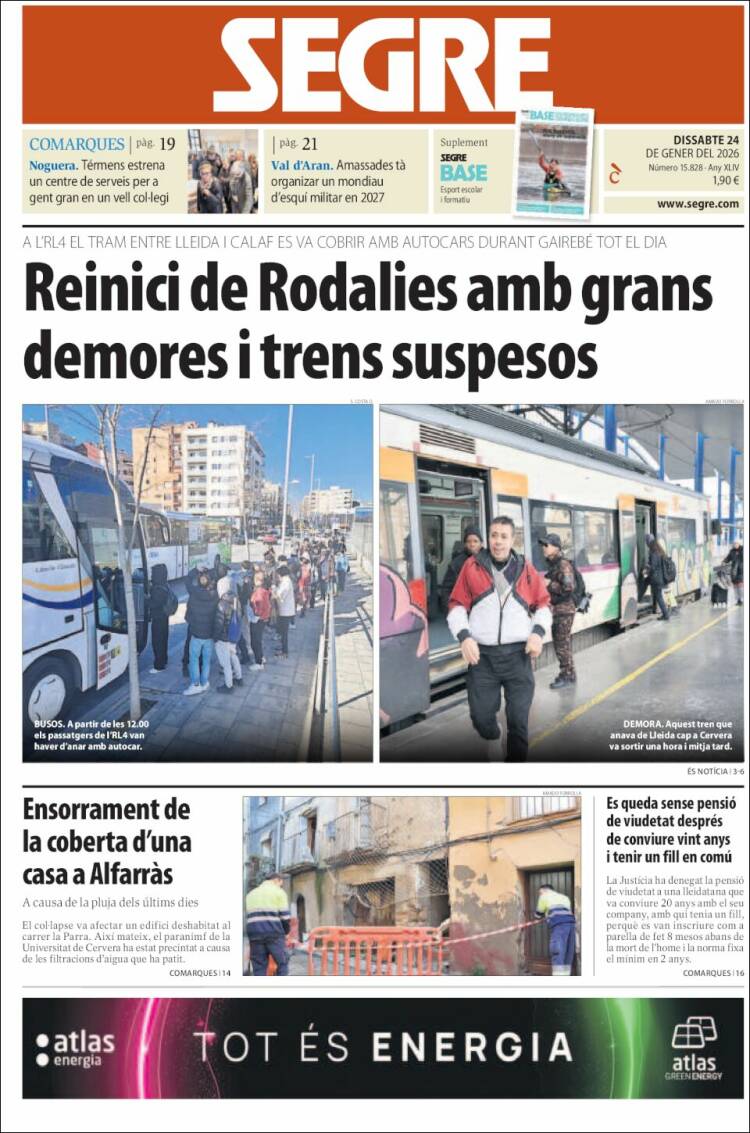 Portada de Segre (España)