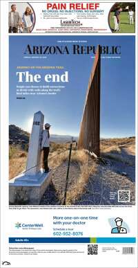 Portada de Arizona Republic News (USA)