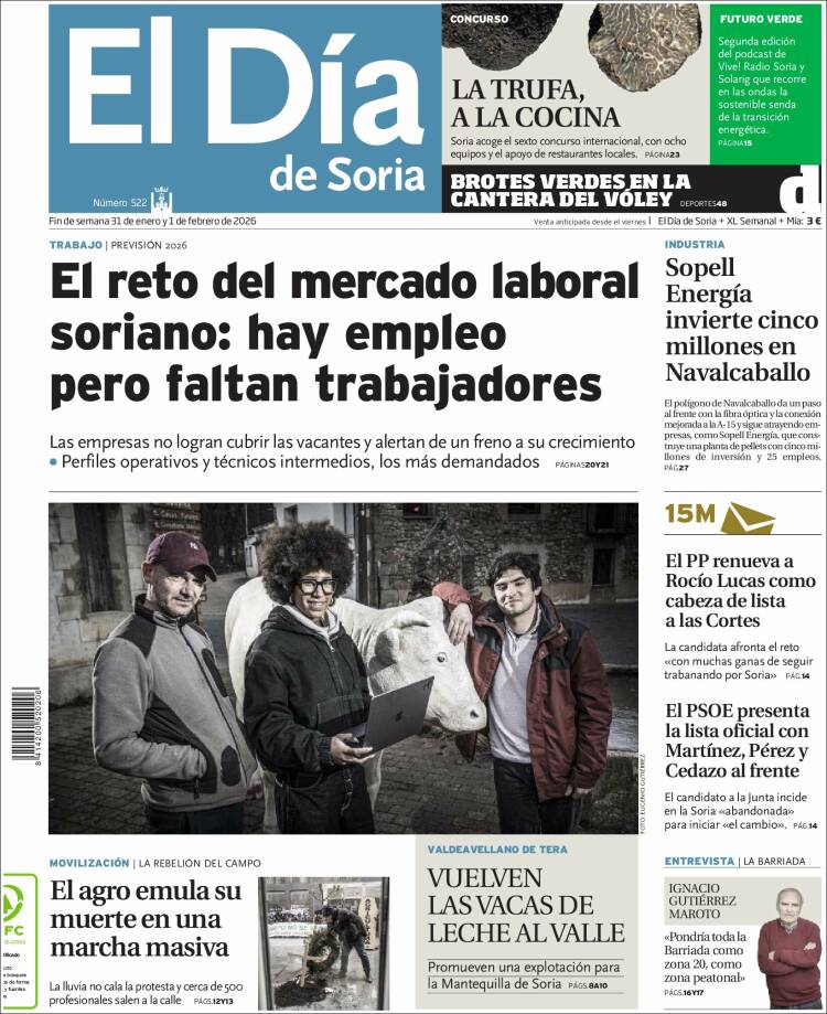Portada de El Día de Soria (Spain)