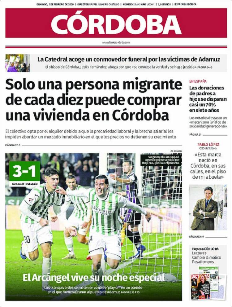 Portada de Diario de Córdoba (España)
