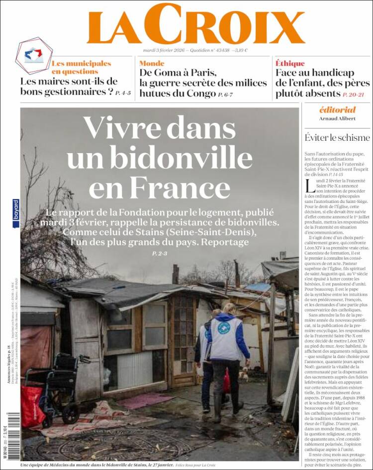 Portada de La Croix (Francia)