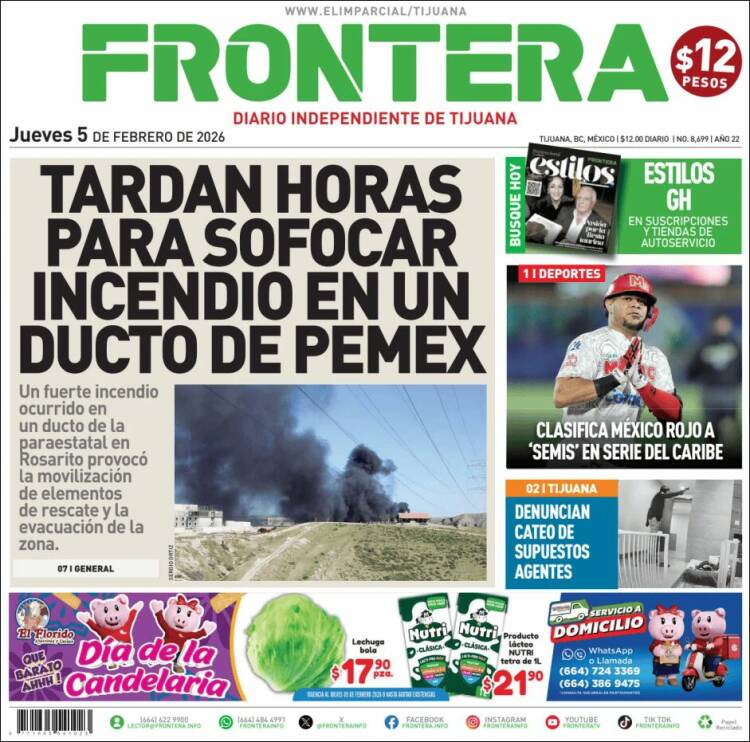 Portada de Frontera (México)