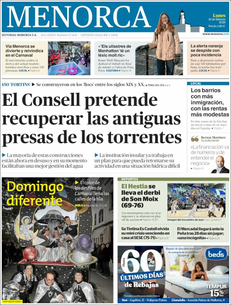 Portada de Menorca - Diario Insular (España)