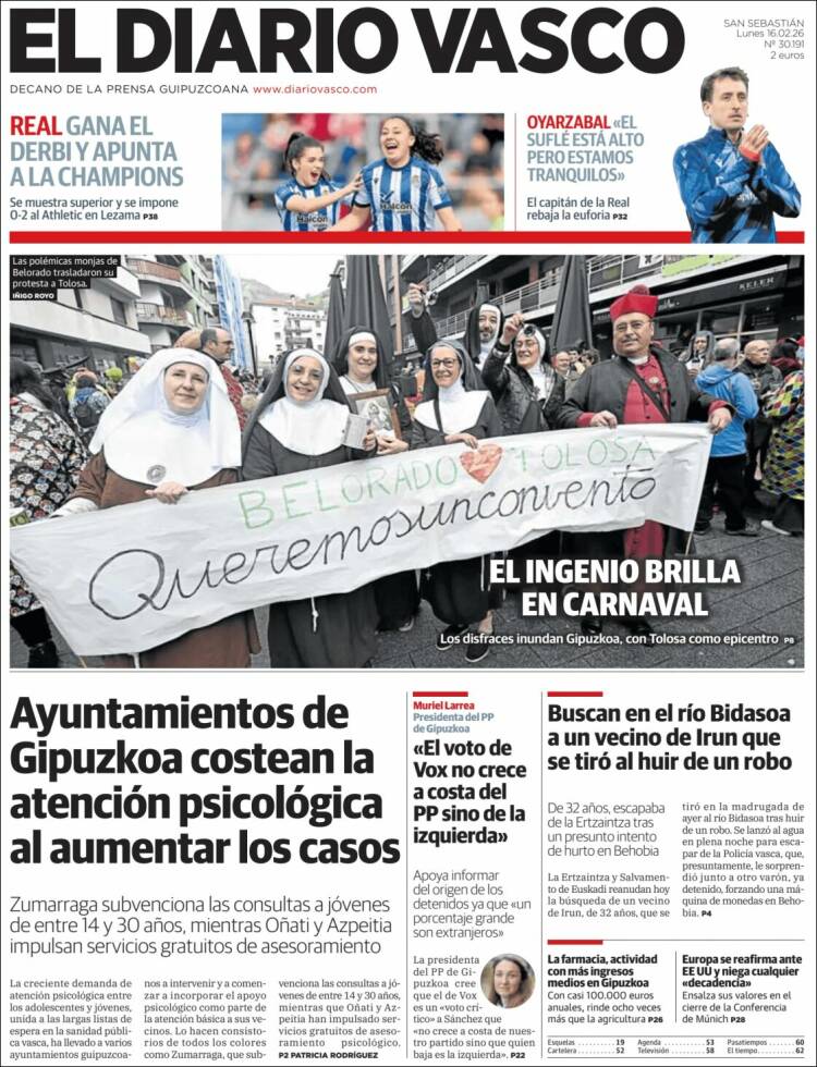 Portada de Diario Vasco (España)