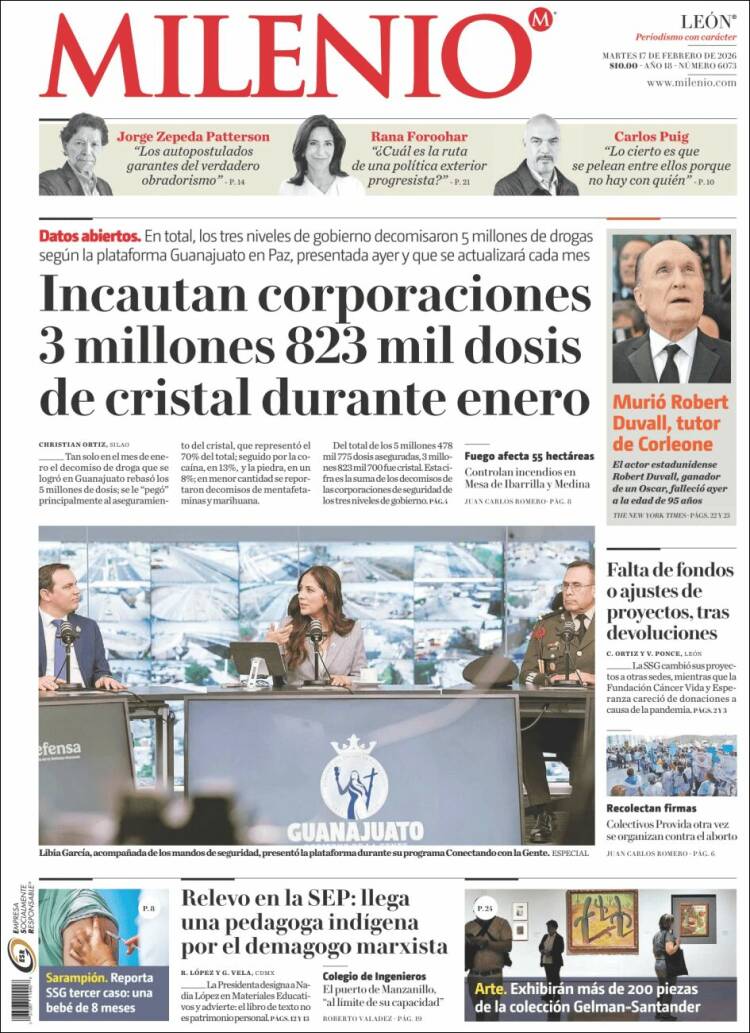 Portada de Milenio de León (México)