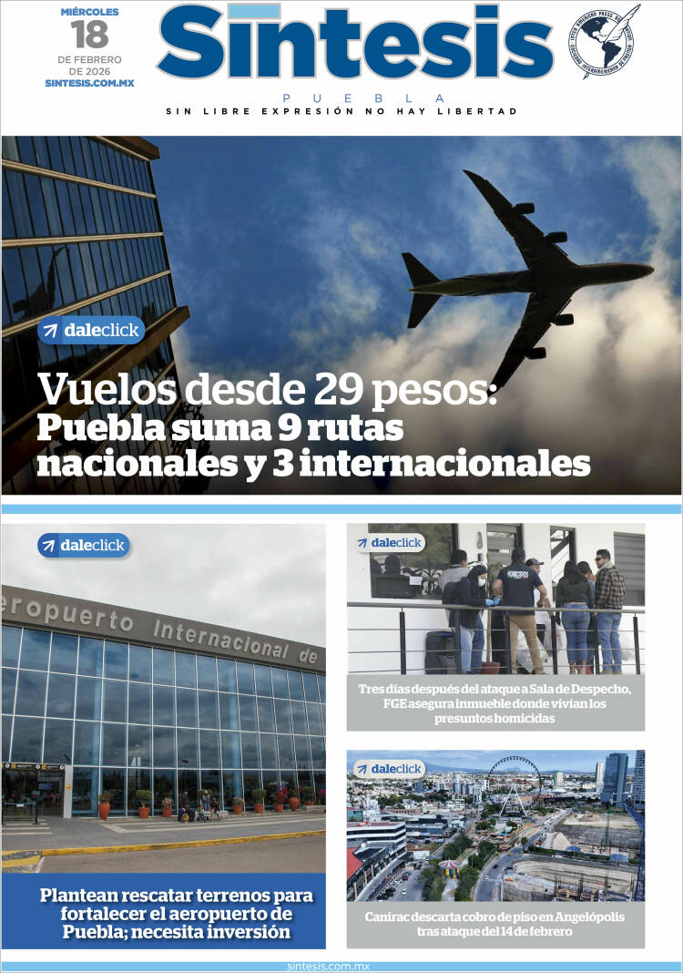 Portada de Síntesis - Puebla (México)