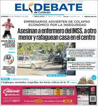 Portada de El Debate de Culiacán (México)
