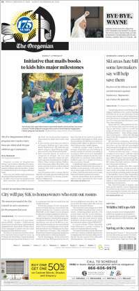Portada de The Oregonian (USA)