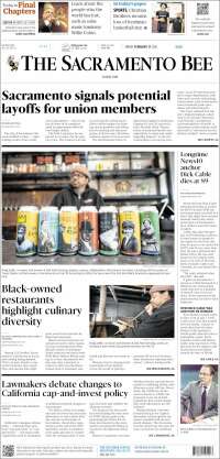 Portada de The Sacramento Bee (USA)