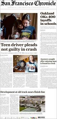 Portada de San Francisco Chronicle (USA)