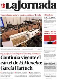 Portada de La Jornada (México)