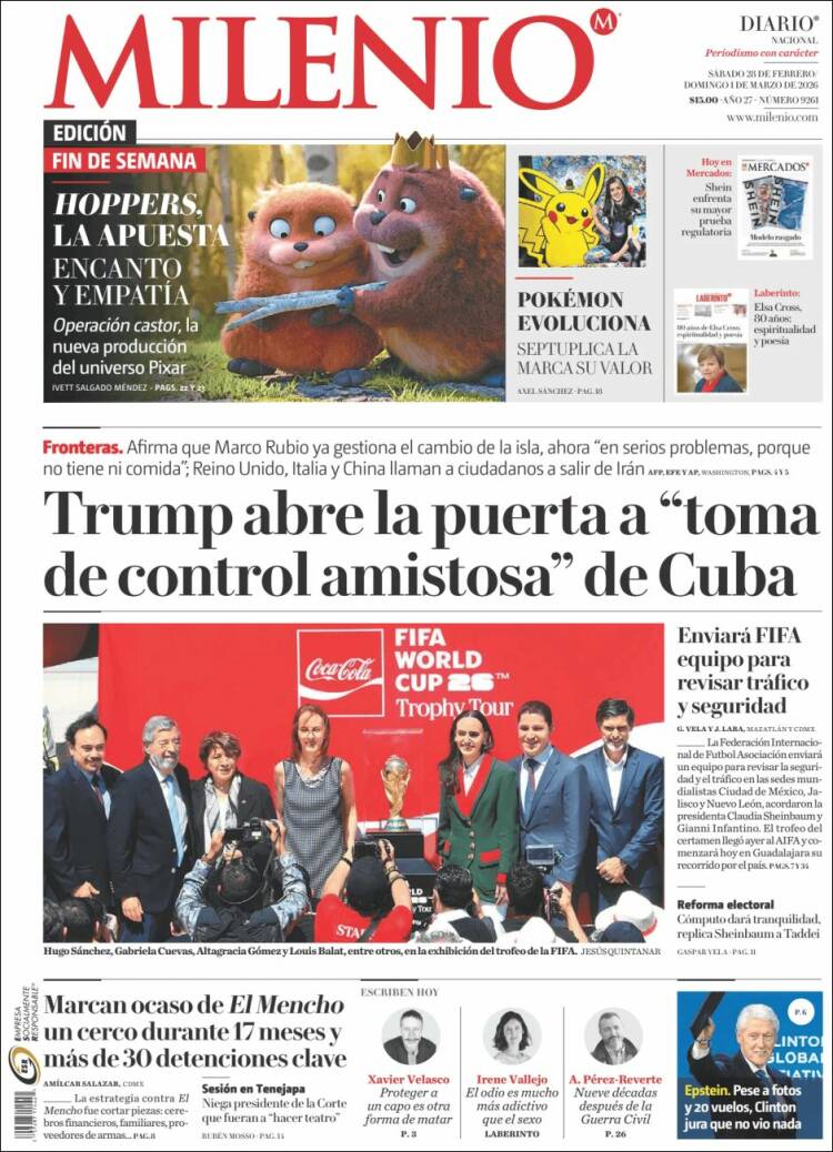 Portada de Milenio (México)