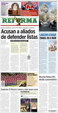 Portada de Reforma (México)