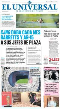 Portada de El Universal (México)