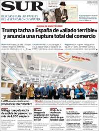Portada de Diario el Sur (España)