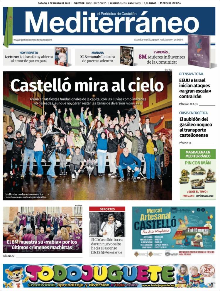 Portada de El Periódico Mediterraneo (España)