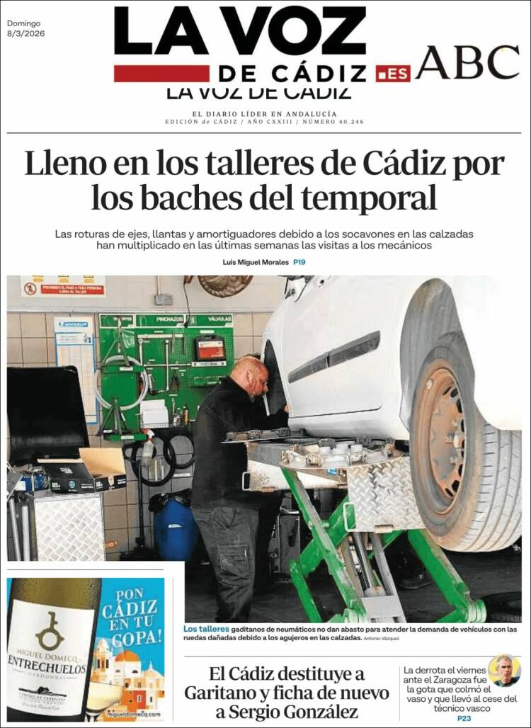 Portada de La Voz de Cádiz (Spain)