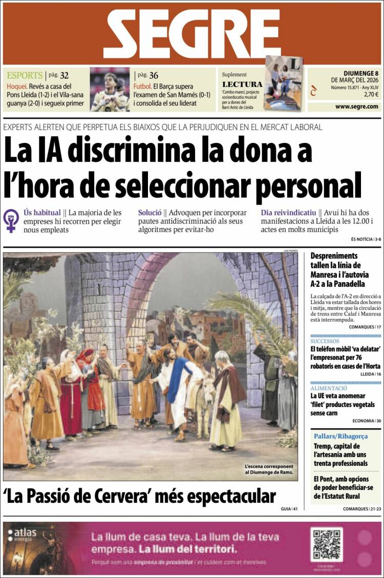 Portada de Segre (Spain)