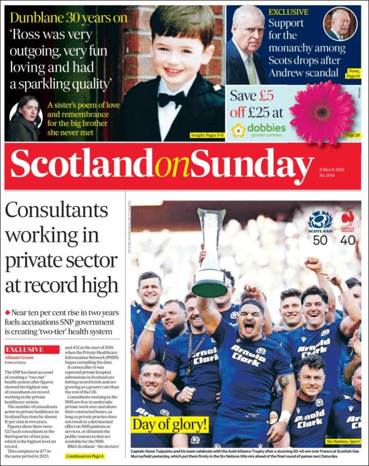 Portada de The Scotsman (United Kingdom)