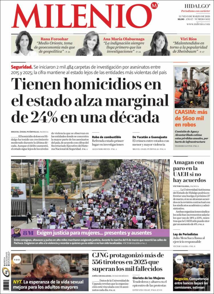 Portada de Milenio de Hidalgo (Mexique)