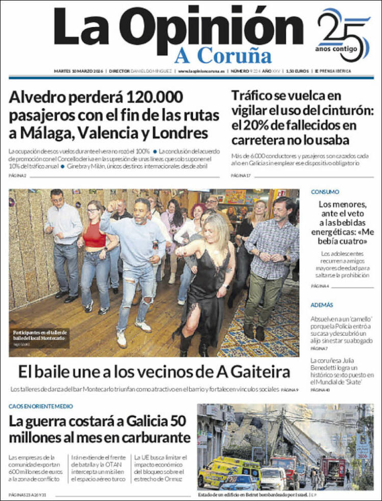 Portada de La Opinión de A Coruña (Spain)