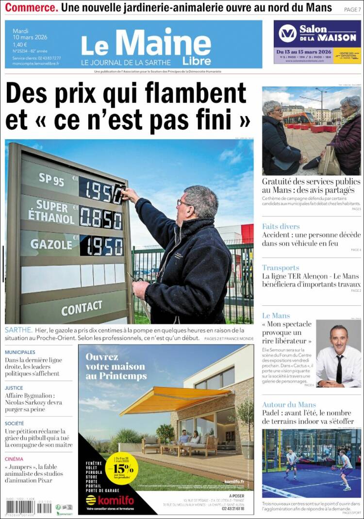 Portada de Le Maine Libre (France)