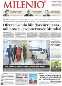 Portada de Milenio de Monterrey (Mexique)