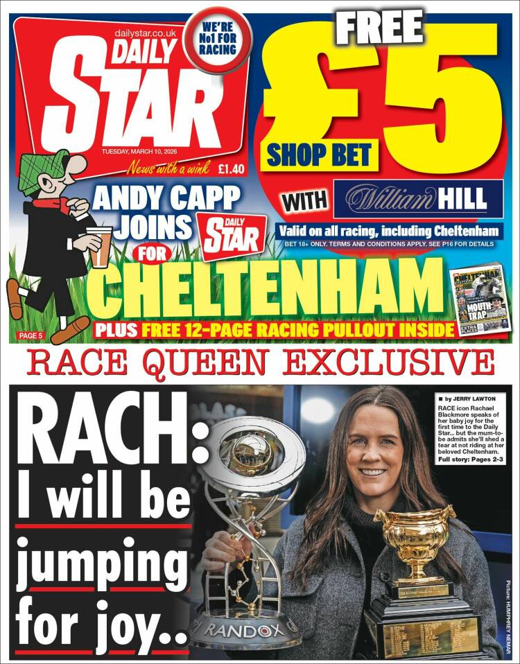 Portada de Daily Star (United Kingdom)