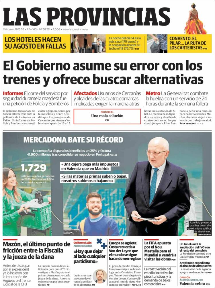 Portada de Las Provincias (Spain)