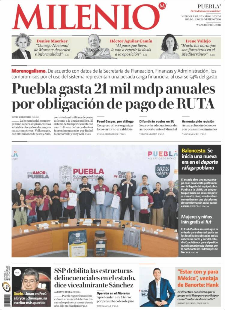 Portada de Milenio de Puebla (Mexique)