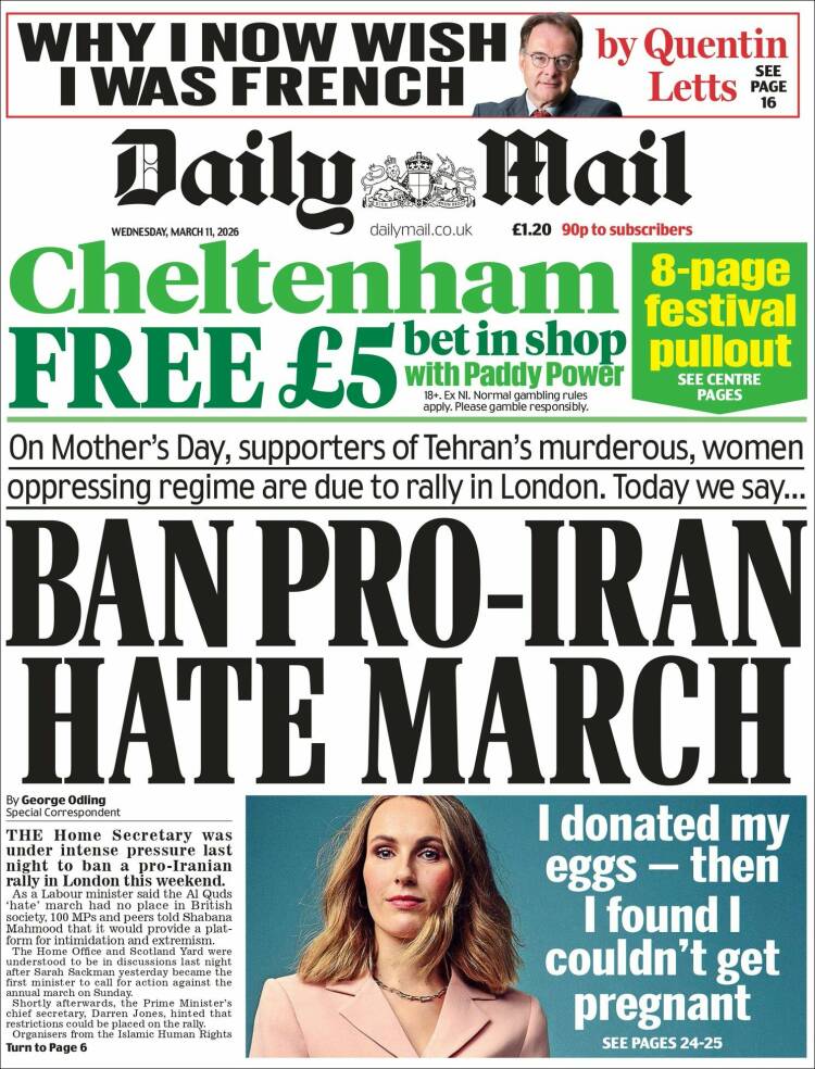 Portada de Daily Mail (United Kingdom)