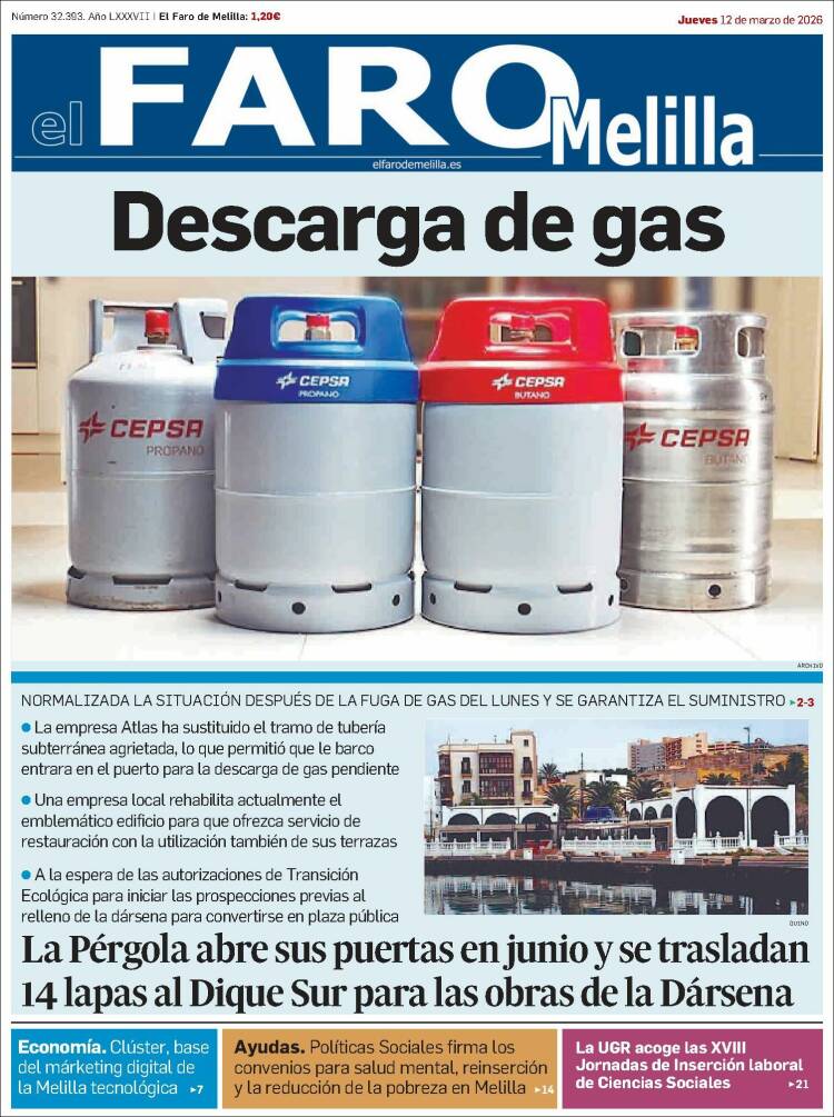 Portada de El Faro de Melilla (Spain)