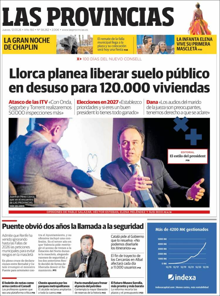 Portada de Las Provincias (Spain)