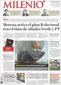 Portada de Milenio de Monterrey (Mexique)