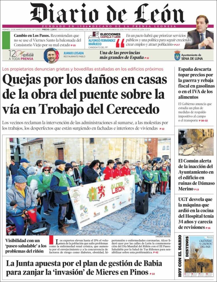 Portada de Diario de León (Spain)