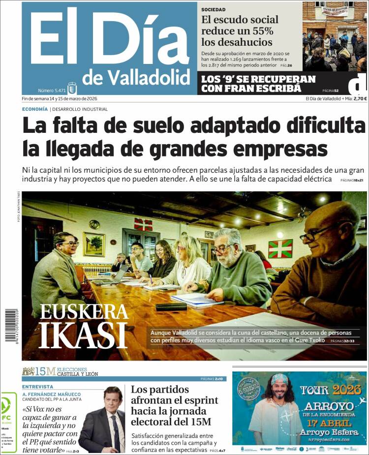 Portada de El Día de Valladolid (Spain)