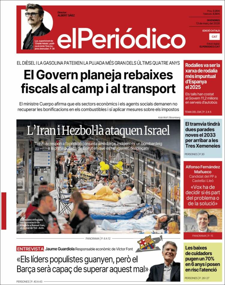Portada de El Periódico de Catalunya (Spain)