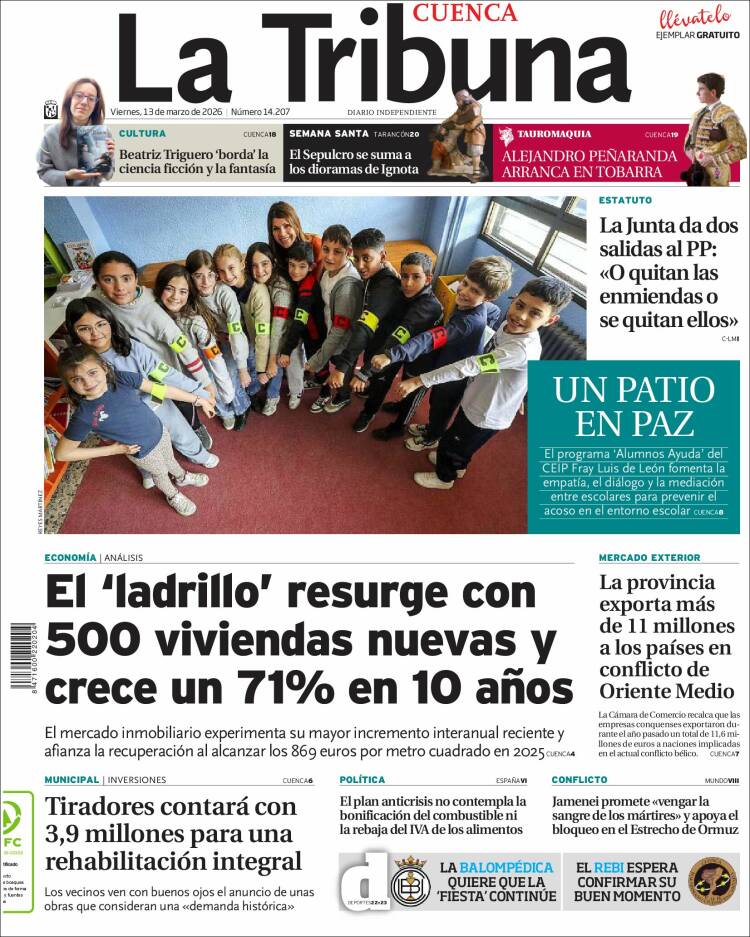 Portada de La Tribuna de Cuenca (Spain)